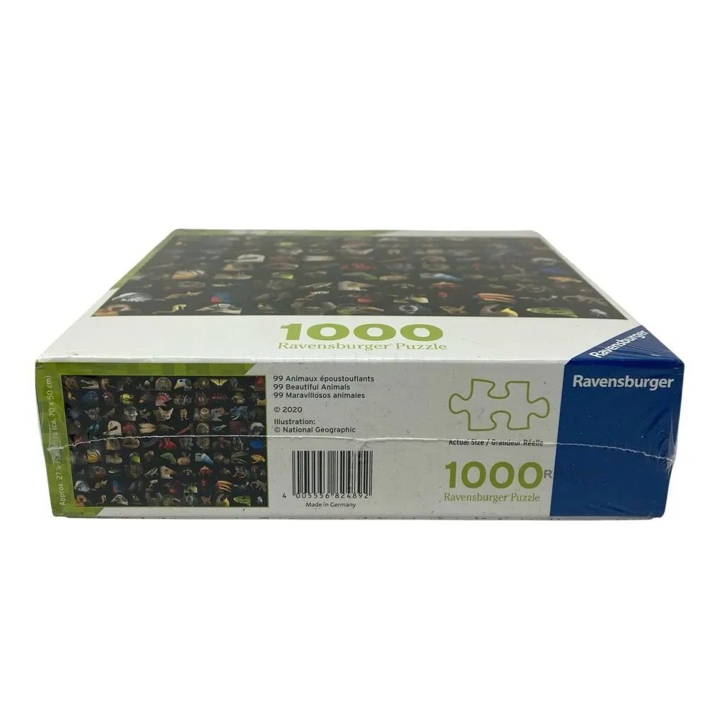 Ravensburger 99 Animals Puzzle 1000 Piece‎ Wildlife Safari Nature Art Collage
